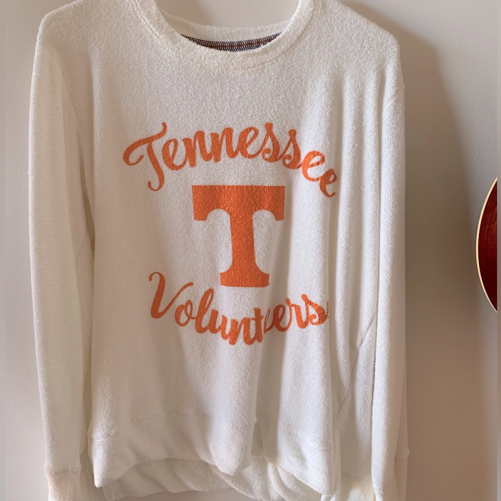 Pressbox University of Tennessee Volunteers Sweatshirt Medium Cream White